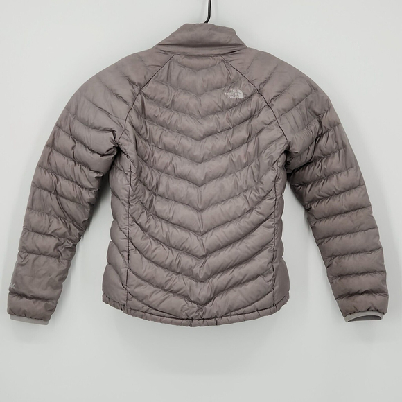 North Face Womens Thunder Jacket Med Metallic Silver 800 Fill Down Pertex A35J - Picture 3 of 15